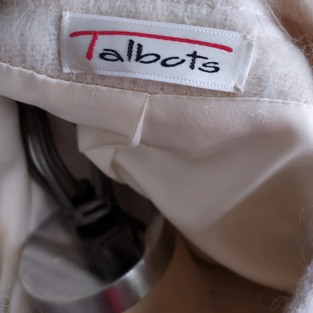 Rare Vintage Talbots Wool/Mohair Cream Coat - Picture 3 of 6